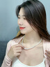 鳳禧珠寶和田玉項(xiàng)鏈女士款白玉珠子玉石項(xiàng)鏈送媽媽生日禮物 約8mm 曬單實(shí)拍圖