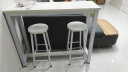 思臣 吧台桌家用高脚桌椅组合阳台小吧台简约现代咖啡桌长条桌子 白架+白色面 单桌/长120*宽40*高100cm 实拍图