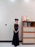 思妙星女童晚禮服輕奢小眾管樂(lè )團合唱指揮公主裙兒童主持人鋼琴演出服夏 黑色長(cháng)款 150 曬單實(shí)拍圖