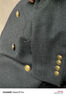 MO&Co.西裝綿羊毛精紡復古雙排金扣寬肩廓形外套通勤休閑摩安珂 深花灰色 S 160 曬單實(shí)拍圖