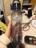 GULOO透明水杯學(xué)生夏高顏值小容量便攜直飲杯男女士帶刻度運動隨手杯子 黑色 430ml 曬單實拍圖