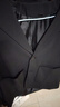MMOPTOP高級感西服外套男士春秋季情侶純色寬松休閑西裝2516啞光黑M 曬單實拍圖