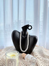 貝漢美（BHM）陶瓷藝術(shù)鎖骨花瓶擺件客廳插花小眾設計感電視柜酒柜玄關(guān)裝飾品 黑色+項鏈 曬單實(shí)拍圖
