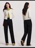 森馬（Semir）休閑褲女加絨長(zhǎng)褲松緊腰簡(jiǎn)約ins潮冬女士仿呢寬松闊腿褲日系 黑色90001 M 曬單實(shí)拍圖