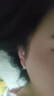 苗秀 設計感交叉S925銀針耳釘女氣質(zhì)感2025年新款網(wǎng)紅耳飾情人節禮物 閃鋯半圓耳環(huán)-銀色A0411B 曬單實(shí)拍圖