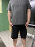 胖哥哥大碼男裝加肥加大短袖T恤壓印花不冰感胖子夏季透氣肥佬寬松上衣 高級灰 7XL （300-330斤） 曬單實拍圖