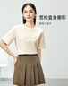 尚都比拉純棉T恤女夏季圓領(lǐng)字母繡花圖案簡(jiǎn)約時(shí)尚寬松短袖上衣 云白 XL 曬單實(shí)拍圖