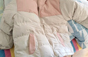 冬季保暖棉服美式休閑棉衣拼色面包服寬松百搭插肩袖加厚棉襖 粉色 88019 L (130-150斤） 曬單實(shí)拍圖