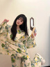 族瑪士2025新款全棉純棉睡衣女款春秋季可外穿夏天薄款田園風(fēng)家居服套裝 S83355#溪綠水色【套頭+長(cháng)褲】 M 【85-120斤/157-165CM】 曬單實(shí)拍圖
