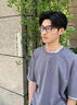 純棉短袖t恤男士夏季新款假兩件圓領(lǐng)體恤上衣服青少年半袖T2130 深灰 3XL （145-160斤） 曬單實(shí)拍圖
