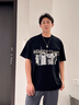 GXG男裝 圓領(lǐng)T恤卡通圖案印花上衣涼感短袖針織 2025夏季新品 黑色 L 曬單實(shí)拍圖