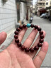 豐壹閣正宗印度小葉紫檀手串佛珠男女情侶款天然和田玉文玩手鏈節日禮物 12mm*17顆【綠松石款】 曬單實(shí)拍圖
