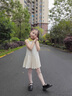 班喜迪女童連衣裙夏裝2025新款洋氣兒童公主裙女寶寶夏季小女孩polo裙子 C5508-米色 120 曬單實拍圖
