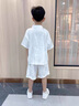 邁兜熊男童唐裝漢服冰絲新中式套裝男孩中國風(fēng)夏季兒童民族風(fēng)夏裝帥氣 白色 140 曬單實(shí)拍圖
