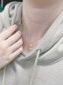 中國黃金（CHINA GOLD）黃金項鏈女足金狐貍吊墜純金七夕情人節(jié)禮物送女友老婆 足金狐貍吊墜金重約1.6g*配銀鏈 曬單實拍圖