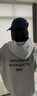 Acne Studios 男女同款 1996字母印花連帽運動套頭衫衛(wèi)衣CI0159 淺灰色混色 S 曬單實拍圖