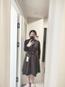 AEMAPE時尚背帶連衣裙女套裝2025春秋新款時尚氣質(zhì)女裝背帶裙女裙子 1208/高級棕背帶裙+黑打底 L _建議110-120斤 曬單實拍圖