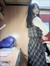 唐菓蜜新款連衣裙女2024秋冬女裝韓系甜美學(xué)院風(fēng)背帶裙復(fù)古減齡套裝裙子 馬甲+打底衫+裙子 M 曬單實(shí)拍圖