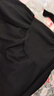 皮爾卡丹（pierre cardin）赫本風(fēng)修身蓬蓬裙秋冬新款長袖連衣裙收腰顯瘦黑色針織拼接打底女 黑色長袖 L 建議110-120斤 曬單實拍圖