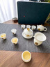 澤名家描金冰種玉瓷茶具套裝新款輕奢西施壺茶杯家用泡茶壺 冰種玉瓷堆金萬福套組 11頭 曬單實拍圖