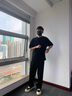 富軒迪冰絲褲子男士夏季薄款寬松直筒速干運(yùn)動休閑褲潮流百搭闊腿長褲男 (兩件裝)黑色+深灰色 XL (建議體重130-140斤) 曬單實(shí)拍圖