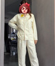 蕉內520H睡衣男女士法蘭絨長(cháng)袖長(cháng)褲家居服情侶套裝帶杯秋冬季微絨保暖 【男士】威士忌-彥灰條紋 L 曬單實(shí)拍圖