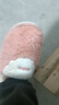 棉拖鞋女秋冬季室內居家居保暖毛毛絨厚底防滑家用情侶棉拖男冬天 皮紅 40-41 【平時(shí)適合39-40】 曬單實(shí)拍圖
