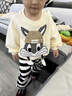 G.DUCKKIDS女童套裝春秋2025新款兒童衣服兔子警官小女孩衛衣中小童兩件套3 米色條紋aecqcaa 90 適合80-90年齡1-2歲左右 曬單實(shí)拍圖
