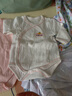 貝瑞加（Babyprints）嬰兒包屁衣2件裝純棉連體衣男女寶寶純棉三角爬服護肚柔軟 粉66 曬單實(shí)拍圖