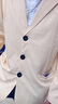 安初夏西服套裝男士春秋季港風(fēng)潮流學(xué)院風(fēng)DK制服學(xué)生班服西裝外套男裝潮 W43卡其+白襯衫+領(lǐng)帶+西褲 XL 曬單實(shí)拍圖