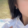 京蔻迪歐泊石耳圈耳環(huán)女小眾設計感耳飾2025新款銀針耳釘耳扣 無 曬單實拍圖
