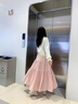 芭芙達妮半身裙女夏季2025新款a字長(cháng)裙大擺高腰顯瘦氣質(zhì)百搭長(cháng)款蛋糕裙潮 粉色【款】 -有內襯 常規 S 80-95斤 曬單實(shí)拍圖
