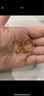 中國(guó)黃金（CHINA GOLD）圓珠黃金耳環(huán)女款素圈足金金珠耳扣耳飾周年520禮物送老婆送女友 圓珠素圈耳環(huán) 約0.4g【中金禮盒】 曬單實(shí)拍圖