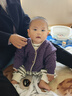 巴厘小豬【反季清倉】兒童毛線衣春秋寶寶針織衫女童衣服外套嬰兒毛衣開衫 紫色 90 cm 曬單實拍圖