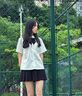 皓娥 短袖JK制服套裝白色襯衫女學(xué)院風(fēng)短裙日系寬松學(xué)生基礎款百搭 套裝【白襯衫+黑百褶+領(lǐng)結】 M 建議90-105斤 曬單實(shí)拍圖