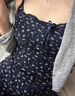 夏蓓朵法式吊帶碎花連衣裙女2025夏季設(shè)計(jì)感小眾辣妹性感收腰顯瘦短裙 連衣裙+開衫 (套裝) M 45/55kg 曬單實(shí)拍圖