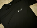 夏季薄款大碼短袖t恤男加肥加大港風(fēng)五分袖T恤衫潮流學(xué)生潮牌衣服 KP-T2552黑色 3XL -體重 155-170 斤 曬單實(shí)拍圖