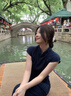 派吉鯊新中式改良旗袍開叉連衣裙女夏季年輕款少女中國風(fēng)氣質(zhì)修身包臀裙 藏青色 S 曬單實(shí)拍圖