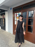 對白慵懶高級感襯衫套裝裙女2025夏新款圓領襯衣半身裙氣質兩件套 深藏青 S 曬單實拍圖