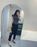 特洛曼夏季西裝褲女長褲休閑顯瘦直筒煙管褲彈力面試工作職業(yè)西褲正裝褲 曬單實(shí)拍圖