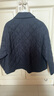 ERDOS 翻領(lǐng)格紋商務(wù)通勤短款女棉服外套 藏藍(lán) 170/88A/L 曬單實拍圖