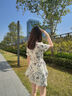 薇洛萱2025夏季新款顯瘦上衣＋短褲兩件套裝白色連衣裙女裝夏天裙子8337 圖片色 L 建議98-115斤 曬單實(shí)拍圖