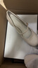 CHARLES&KEITH法式粗跟方頭金屬扣瑪麗珍鞋子女鞋女士CK1-60280433 粉白色Chalk 37 曬單實拍圖