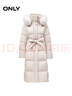 ONLY 2024冬季90白鵝絨連帽大毛領(lǐng)長款羽絨服女|124412031 曬單實拍圖