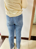 森馬（Semir）森柔牛仔|牛仔褲女毛邊小直筒褲個(gè)性夏季卷邊八分褲103324123004 曬單實(shí)拍圖