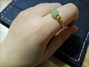 吉寶菲復古風和田玉戒指女款小眾設(shè)計開口指環(huán)碧玉個性車花青稞中式包金 和田玉車花轉(zhuǎn)運珠戒指 開口可調(diào)節(jié) 曬單實拍圖