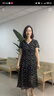 恒源祥媽m媽臺灣紗連衣裙2024夏裝新款貴夫人高端洋氣質修身遮肚顯瘦裙 黑色 2XL (建議120-130斤) 曬單實拍圖