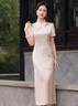 卡悠萊（KAYOULAI）醋酸緞面料旗袍喜婆婆時(shí)尚刺繡婚宴改良夏季新品高端宴會(huì)敬 酒紅 XL 均碼 曬單實(shí)拍圖