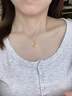 中國黃金（CHINA GOLD）莫比烏斯黃金項鏈女999足金吊墜首飾七夕情人節(jié)禮物送女友老婆 足金項鏈約3.2g【甄選禮盒+刻字賀卡】 曬單實拍圖