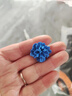 初雨菲復(fù)古藍(lán)夸張花朵耳釘女港風(fēng)氣質(zhì)時(shí)尚簡約設(shè)計(jì)感耳環(huán)獨(dú)特耳飾 藍(lán)色夸張花朵耳釘[925銀針] 曬單實(shí)拍圖